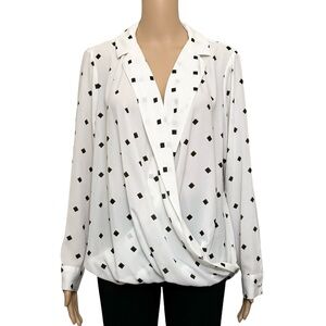 Alfani Blouse Top Long Sleeve Woman’s Medium Beige